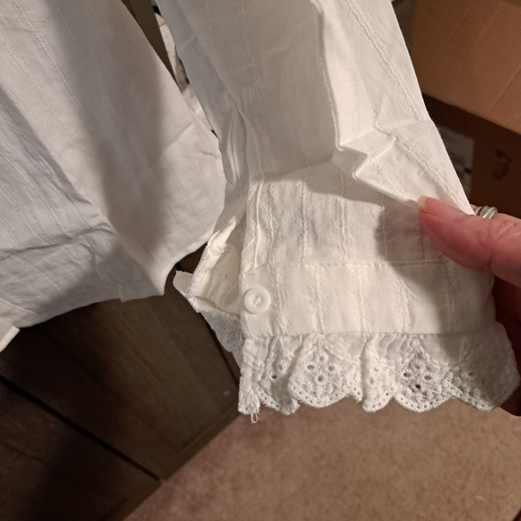 ♥️New stand collar ruffles textured shirt - Picture 14 of 16